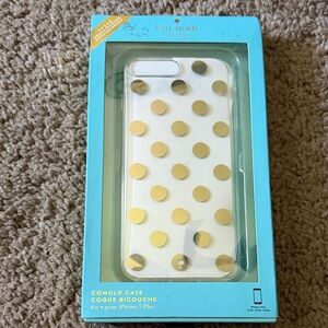 Kate Spade clear with gold dots new cell phone case iPhone 7 Plus